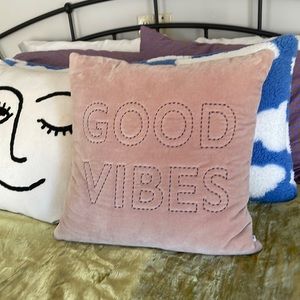 UO good vibes pillow